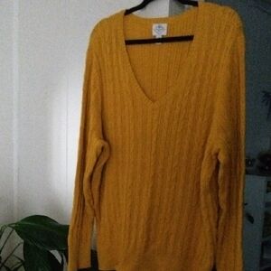St. John's Bay Mustard Cable Knit Sweater